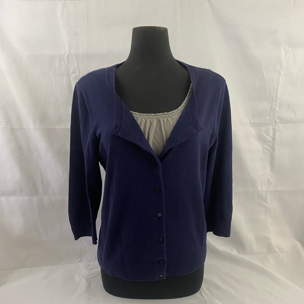 Talbots Blue Button Up Cardigan size XLP